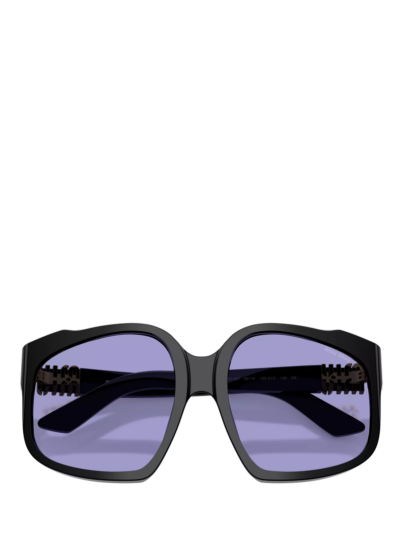 Miu Miu women's irregular sunglasses black/violet, UK version