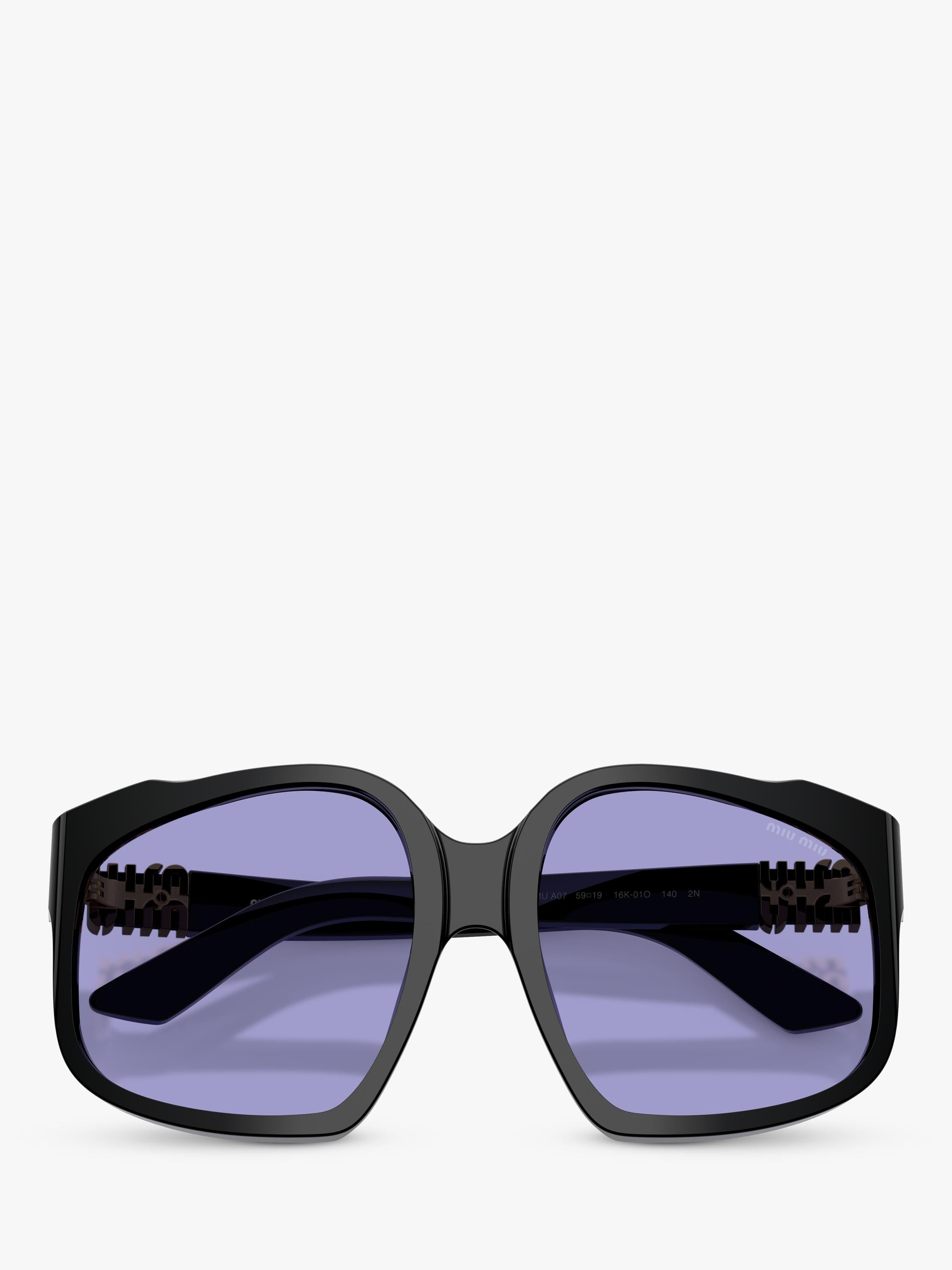 Miu Miu women's irregular sunglasses black/violet, UK version