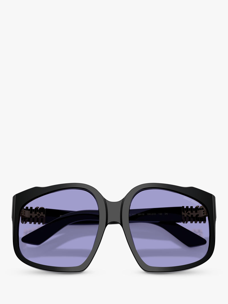 Miu Miu women's irregular sunglasses black/violet, UK version