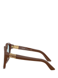 Miu Miu A07S24 square sunglasses brown - UK version