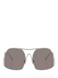 Miu Miu square sunglasses silver grey polyamide lenses (British brand)