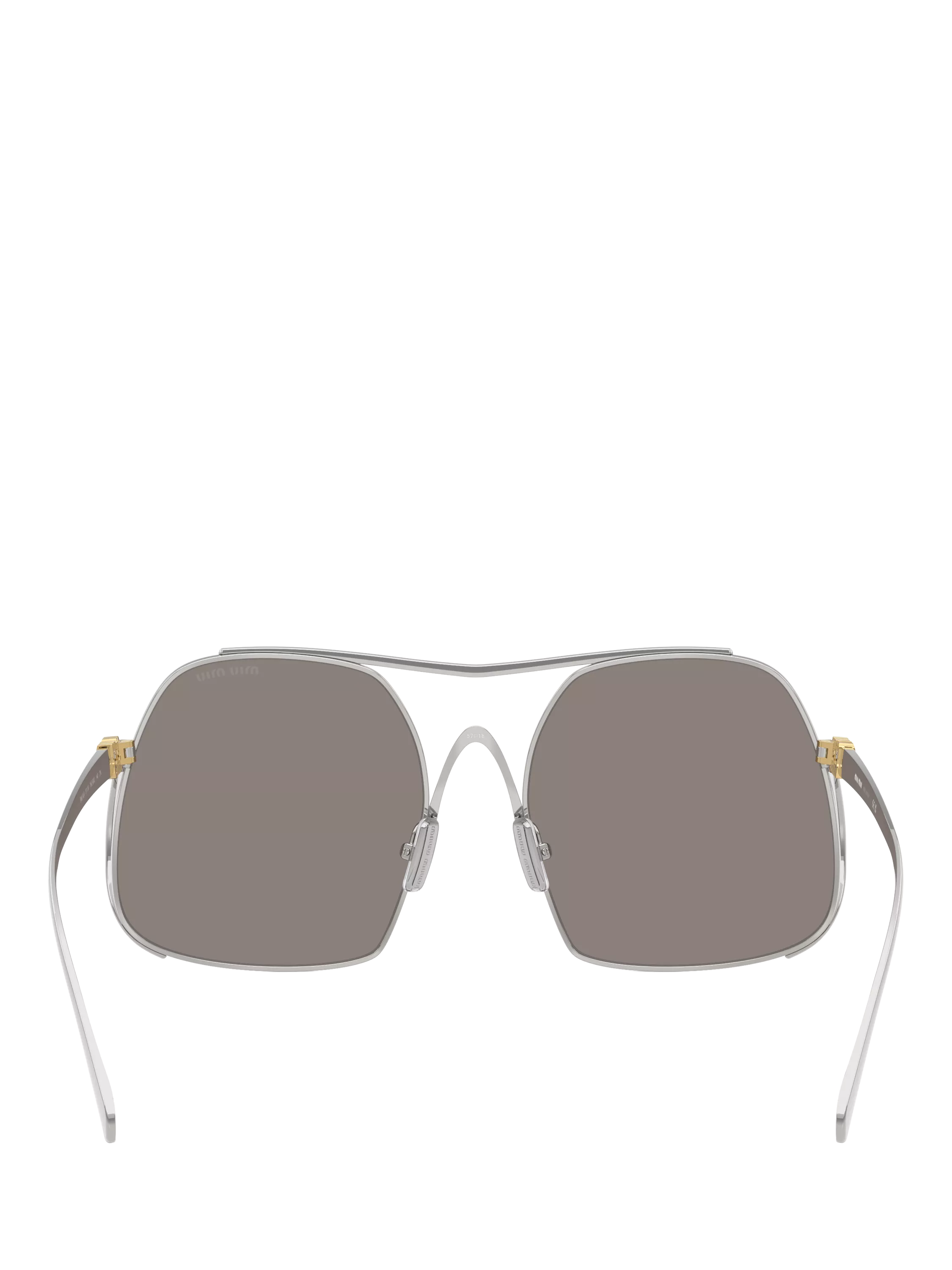 Miu Miu square sunglasses silver grey polyamide lenses (British brand)