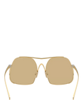 Miu Miu women's square sunglasses gold yellow, UK version