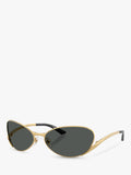 Versace oval sunglasses 64mm black metal frame - British product