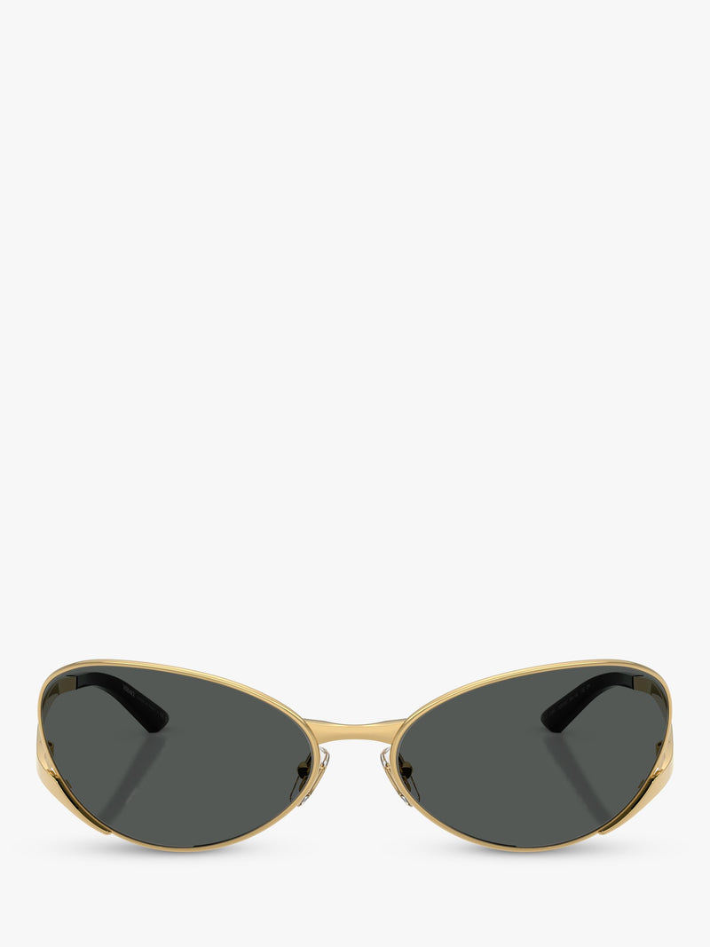 Versace oval sunglasses 64mm black metal frame - British product