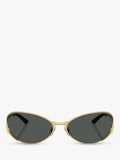 Versace oval sunglasses 64mm black metal frame - British product