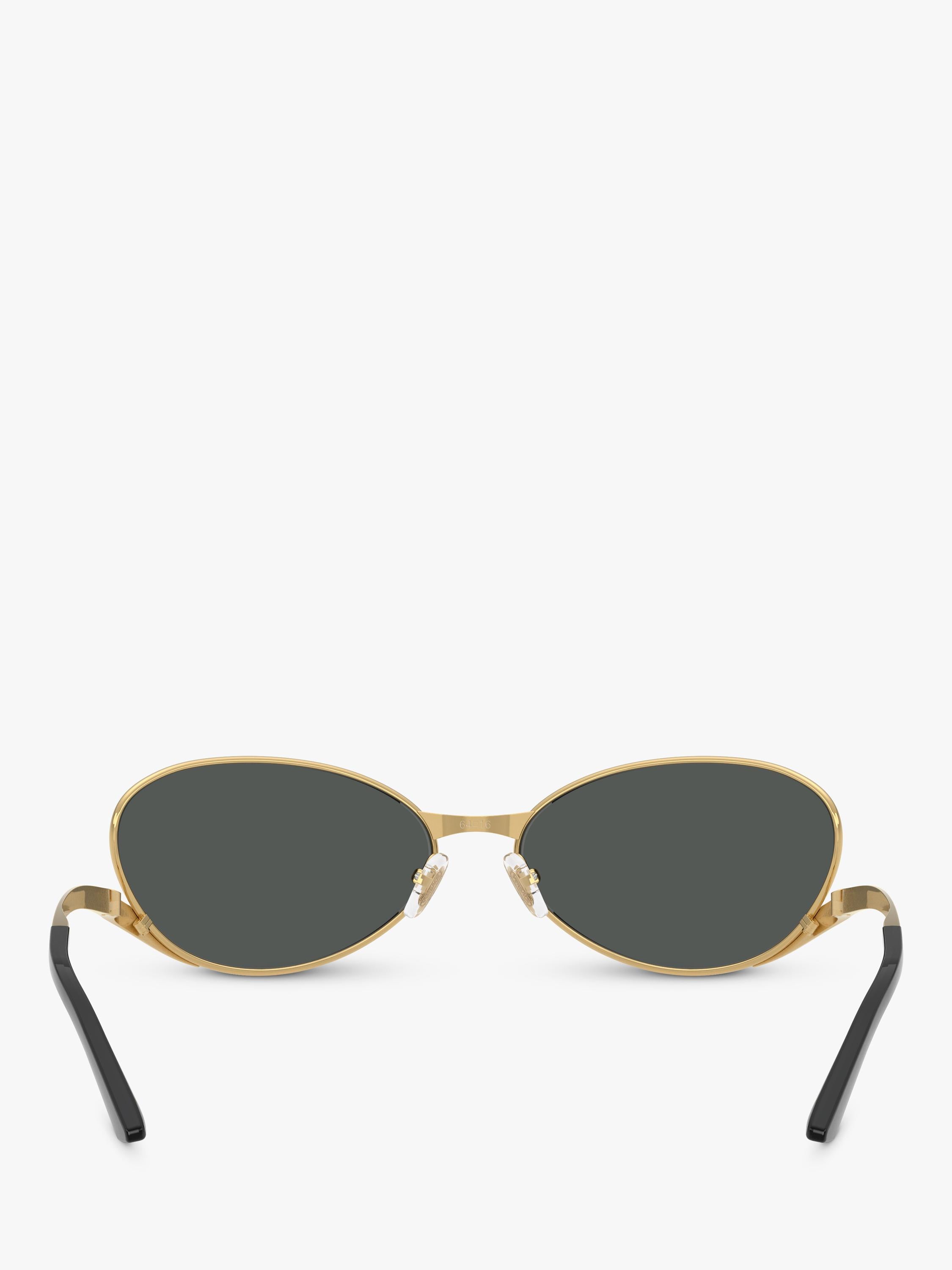 Versace oval sunglasses 64mm black metal frame - British product
