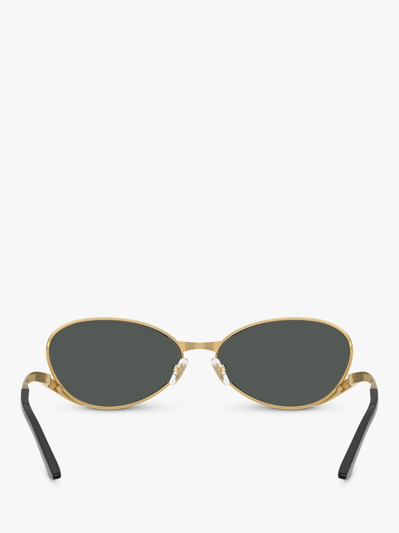 Versace oval sunglasses 64mm black metal frame - British product