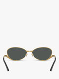 Versace oval sunglasses 64mm black metal frame - British product