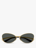 Versace oval sunglasses 64mm black metal frame - British product