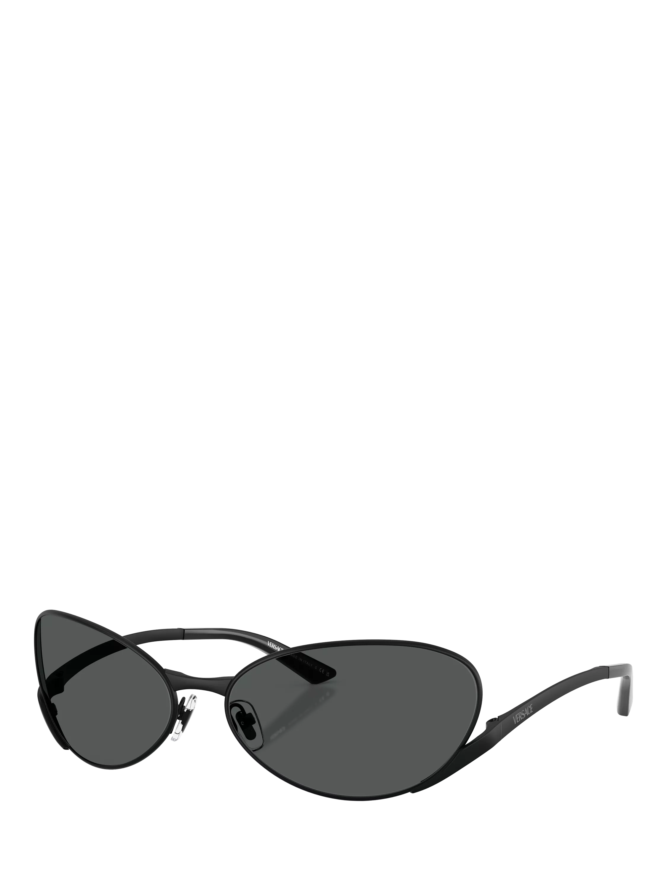 Versace oval sunglasses 64mm black metal frame - British product