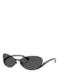 Versace oval sunglasses 64mm black metal frame - British product