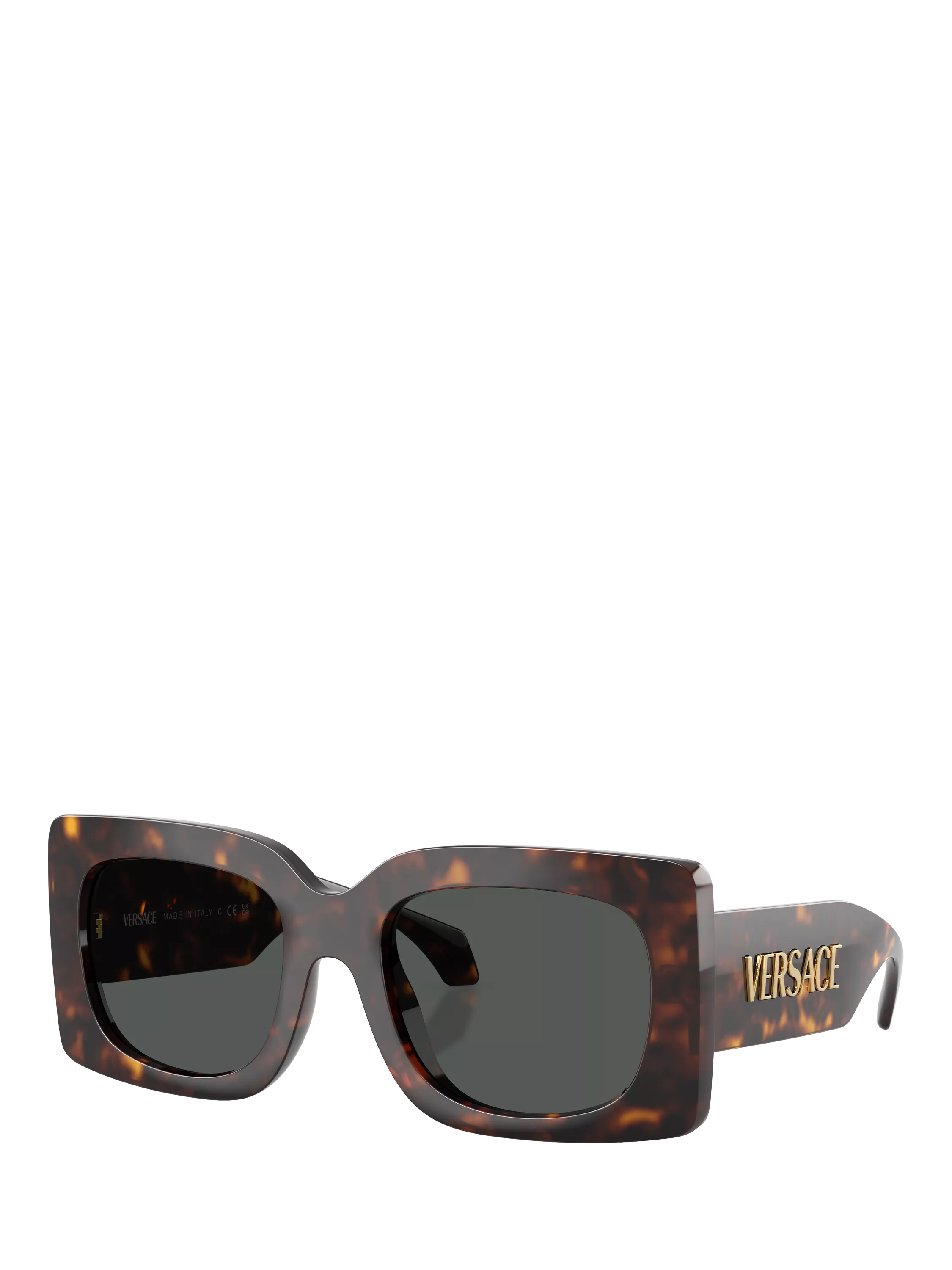 Versace square sunglasses tortoise grey 54mm, UK version