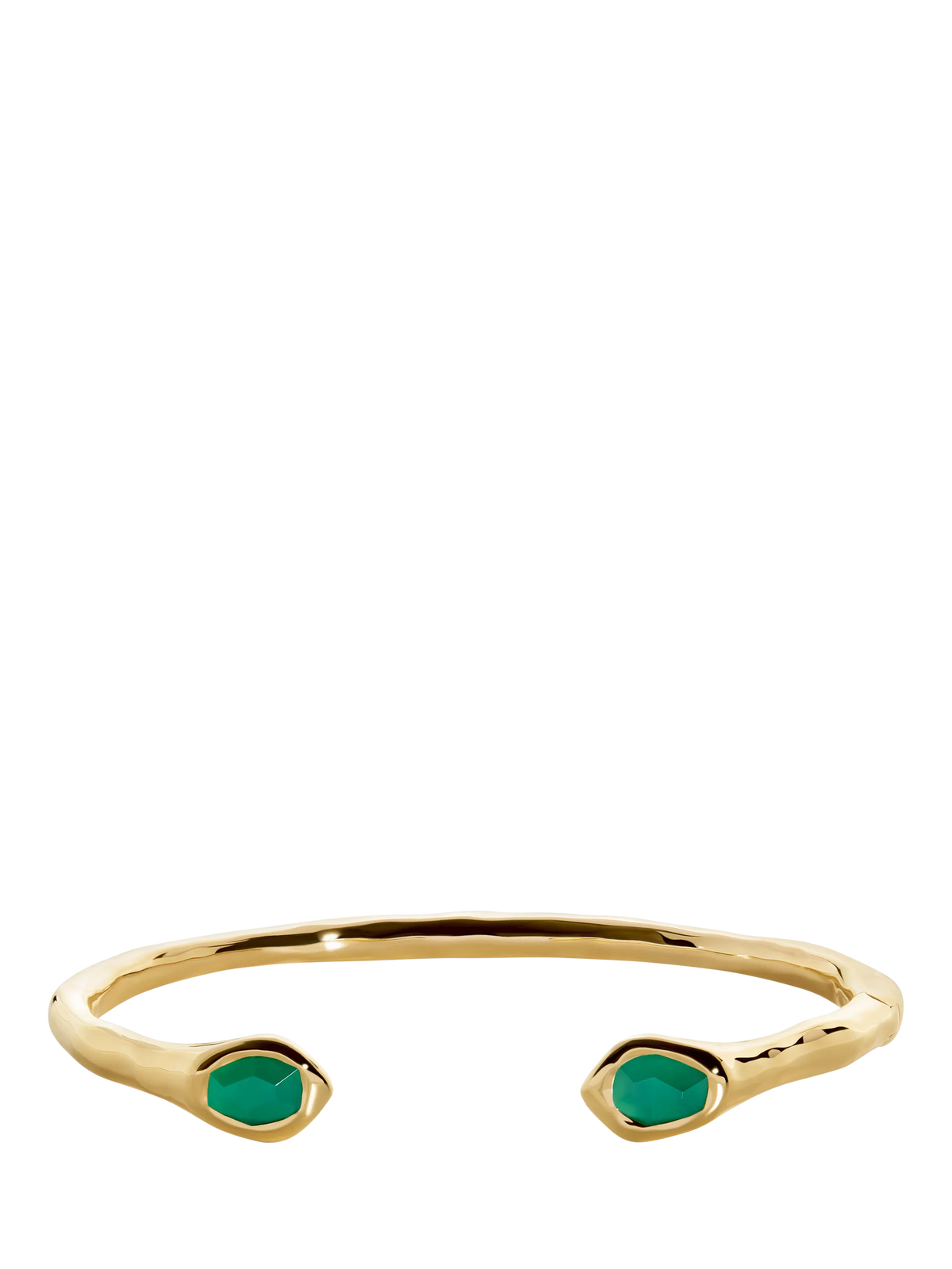 Monica Vinader gold green onyx open cuff (British brand)