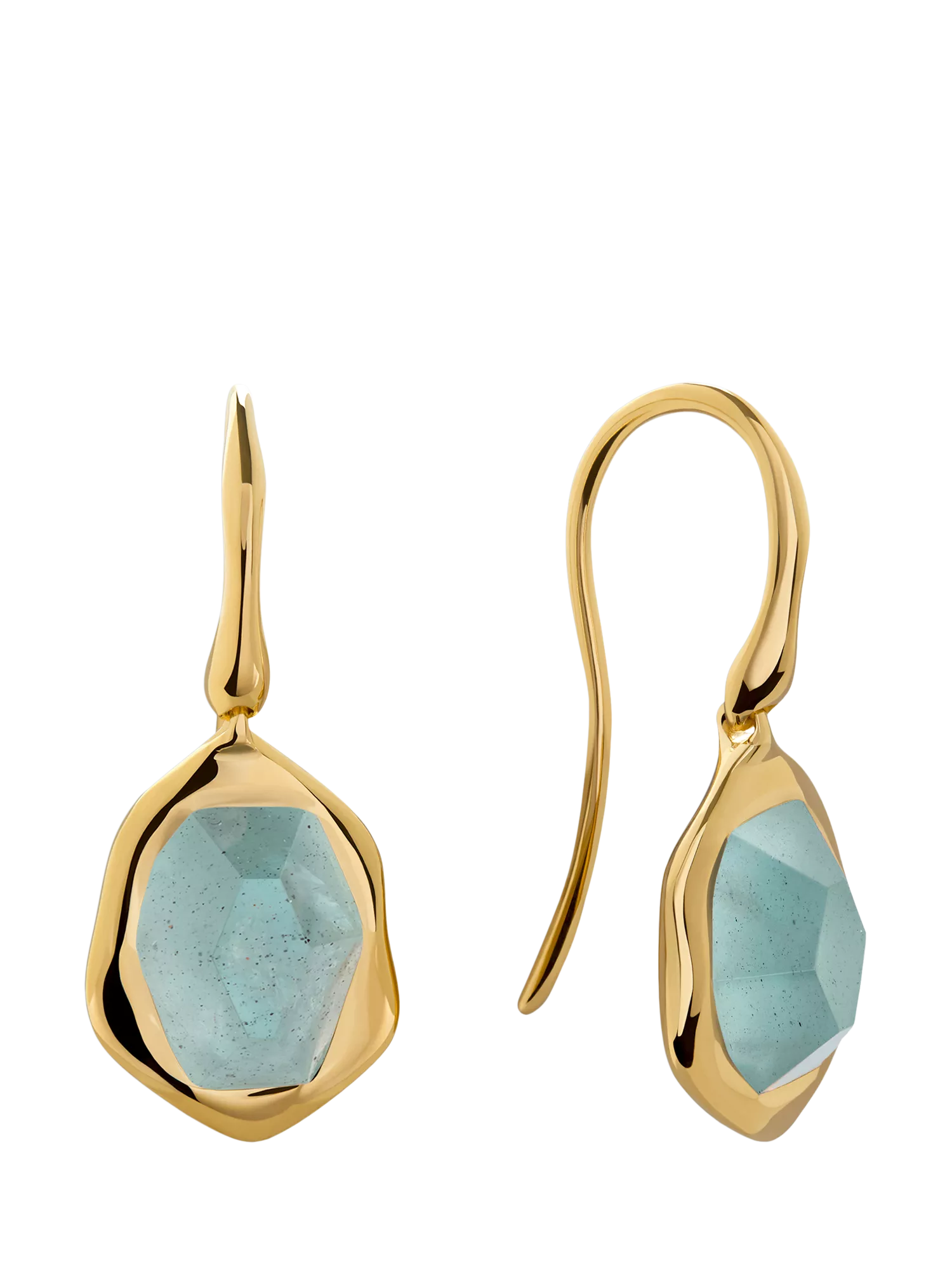 Monica Vinader gemstone drop earrings (British brand)