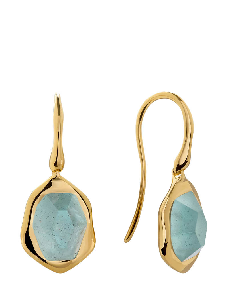 Monica Vinader gemstone drop earrings (British brand)