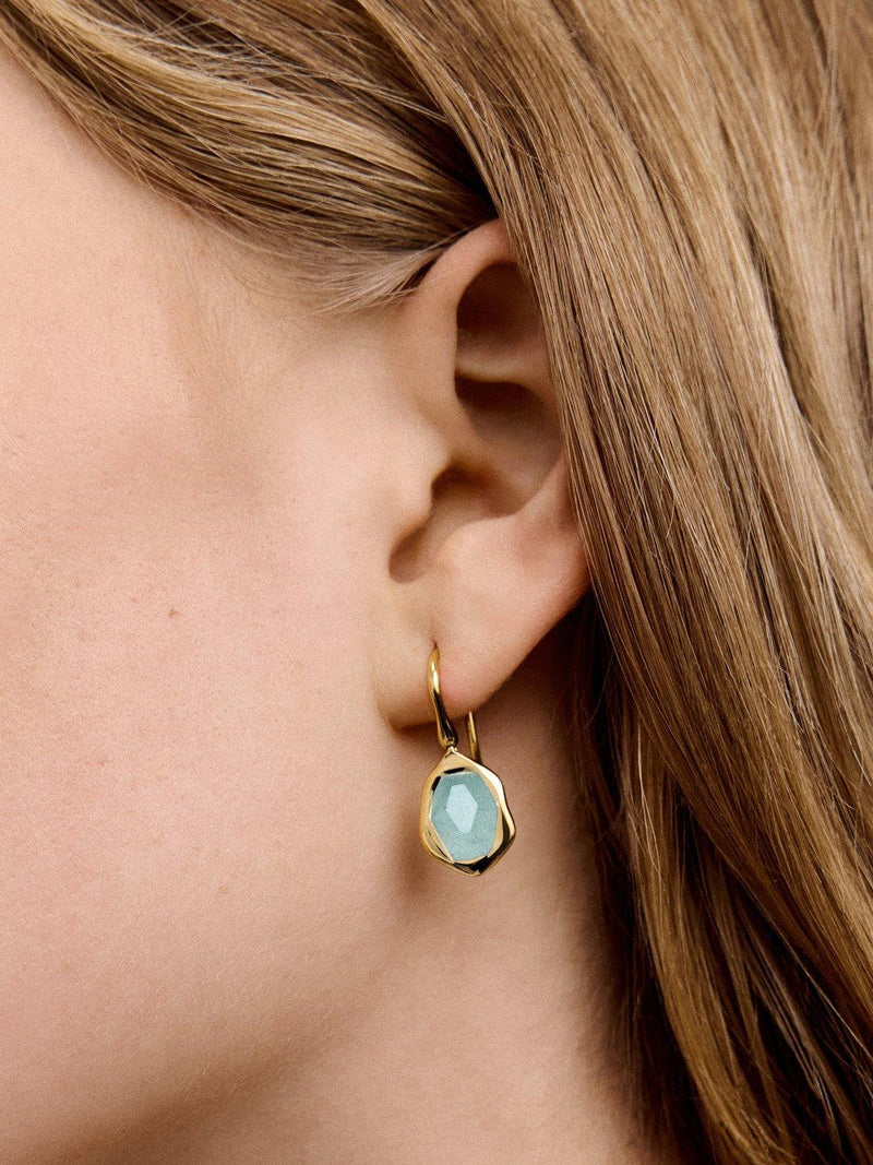 Monica Vinader gemstone drop earrings (British brand)