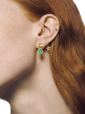 Monica Vinader small drop earrings green onyx gold - British product