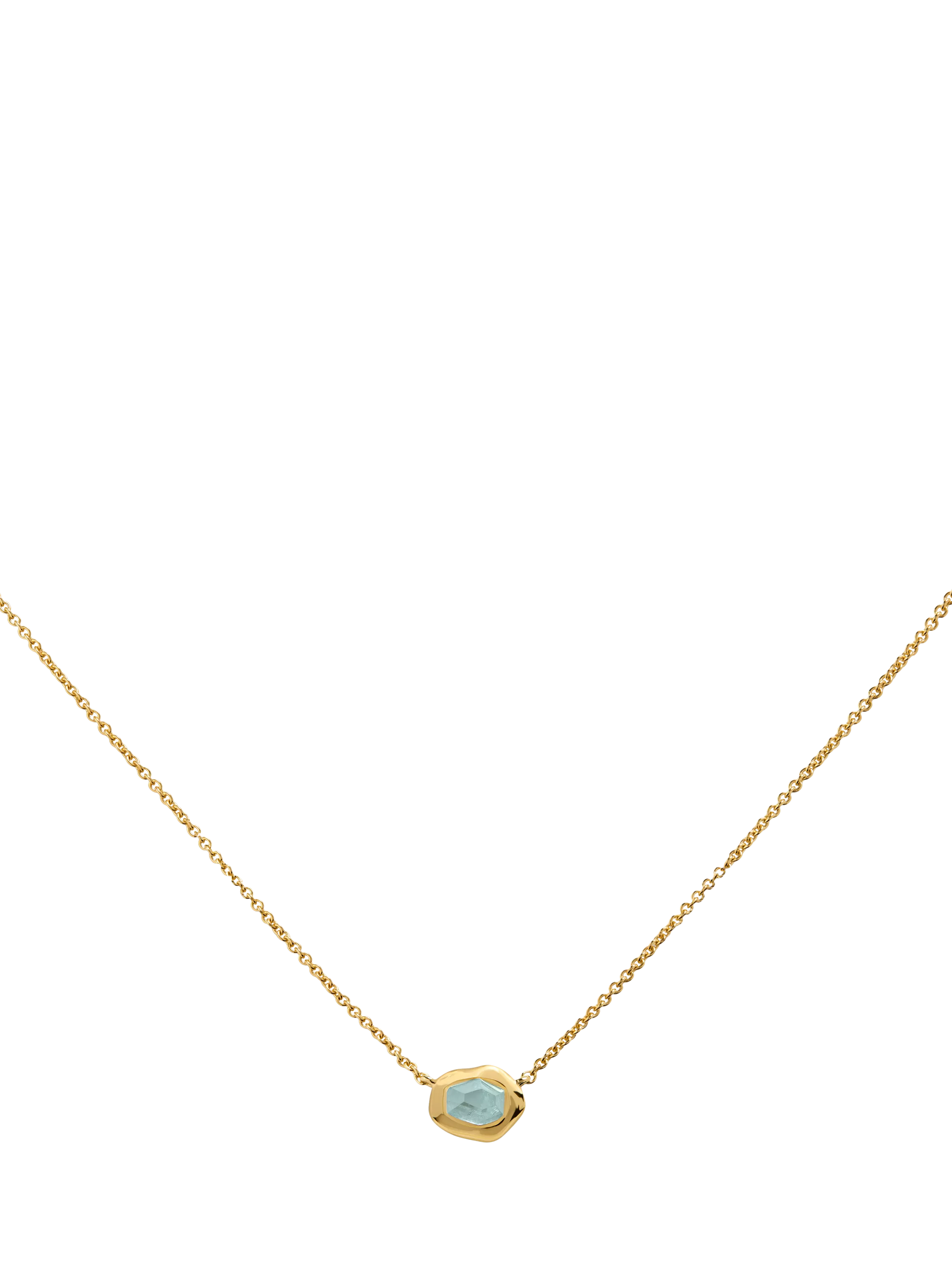 Monica Vinader Odyssey gemstone chain necklace in 18k gold vermeil, imported from the UK
