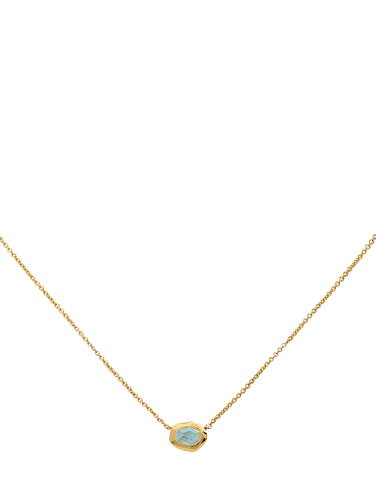Monica Vinader Odyssey gemstone chain necklace in 18k gold vermeil, imported from the UK