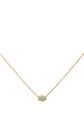 Monica Vinader Odyssey gemstone chain necklace in 18k gold vermeil, imported from the UK