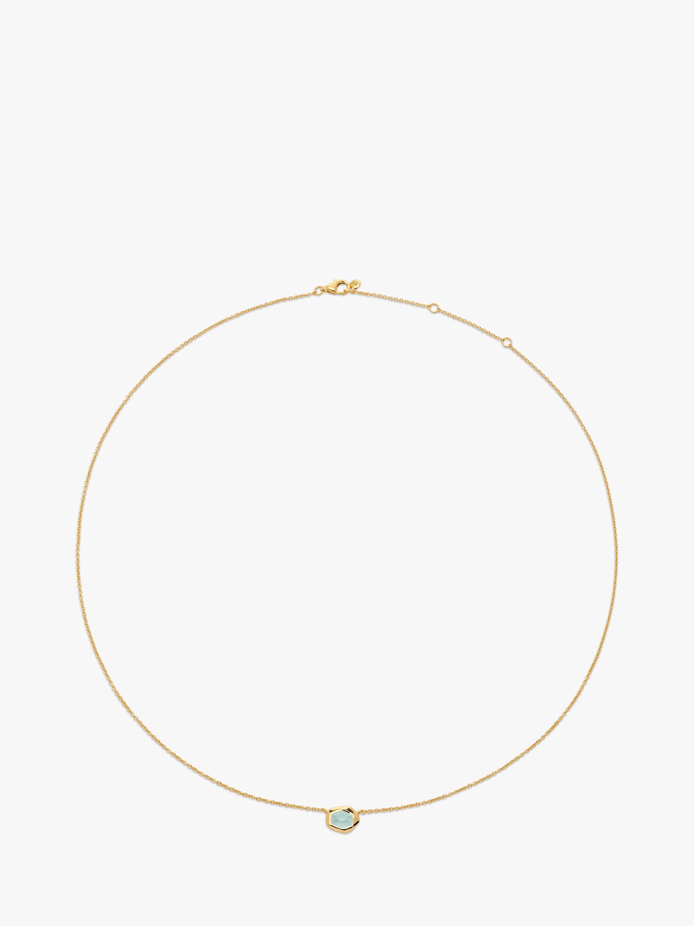 Monica Vinader Odyssey gemstone chain necklace in 18k gold vermeil, imported from the UK