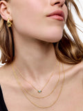 Monica Vinader Odyssey gemstone chain necklace in 18k gold vermeil, imported from the UK