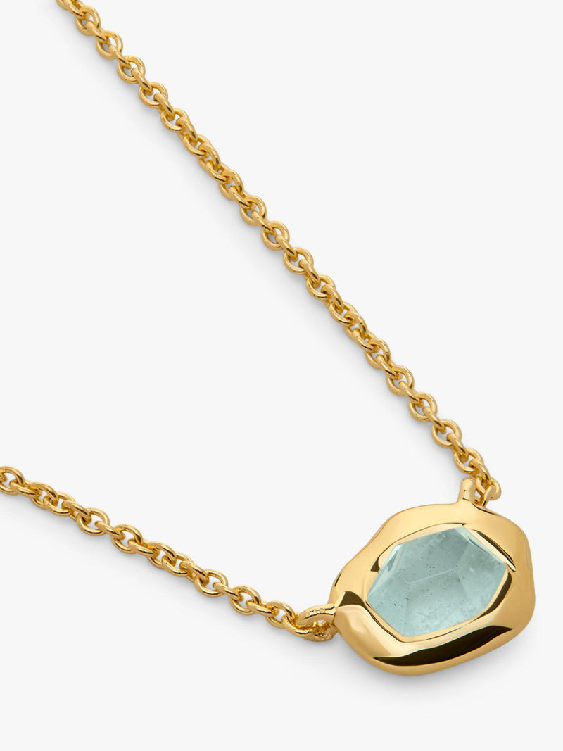 Monica Vinader Odyssey gemstone chain necklace in 18k gold vermeil, imported from the UK