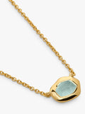 Monica Vinader Odyssey gemstone chain necklace in 18k gold vermeil, imported from the UK