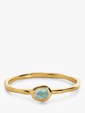Monica Vinader aquamarine stacking ring gold vermeil (British brand)