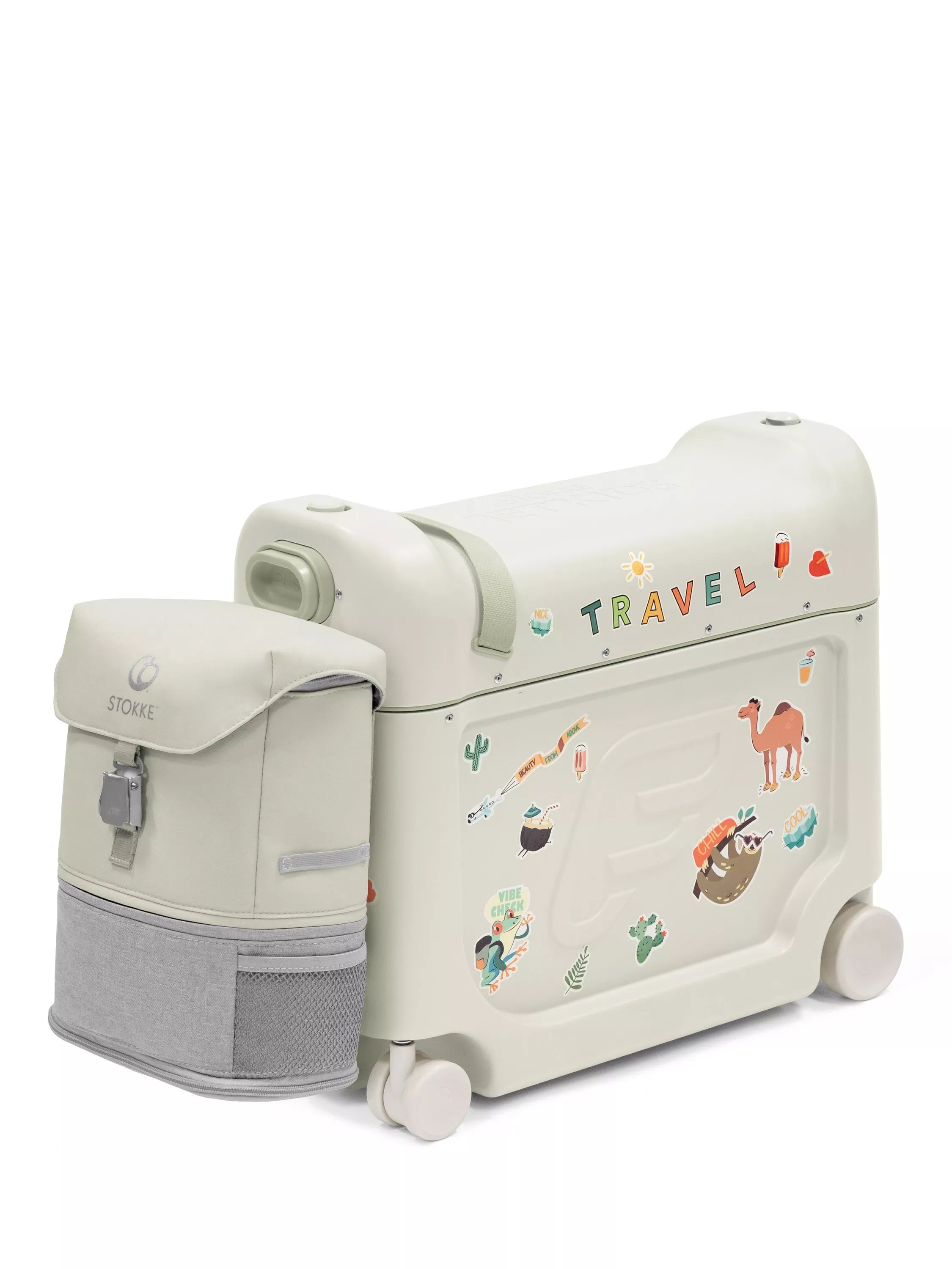 Stokke Jetkids BedBox and BackPack Travel Bundle, Seagreen