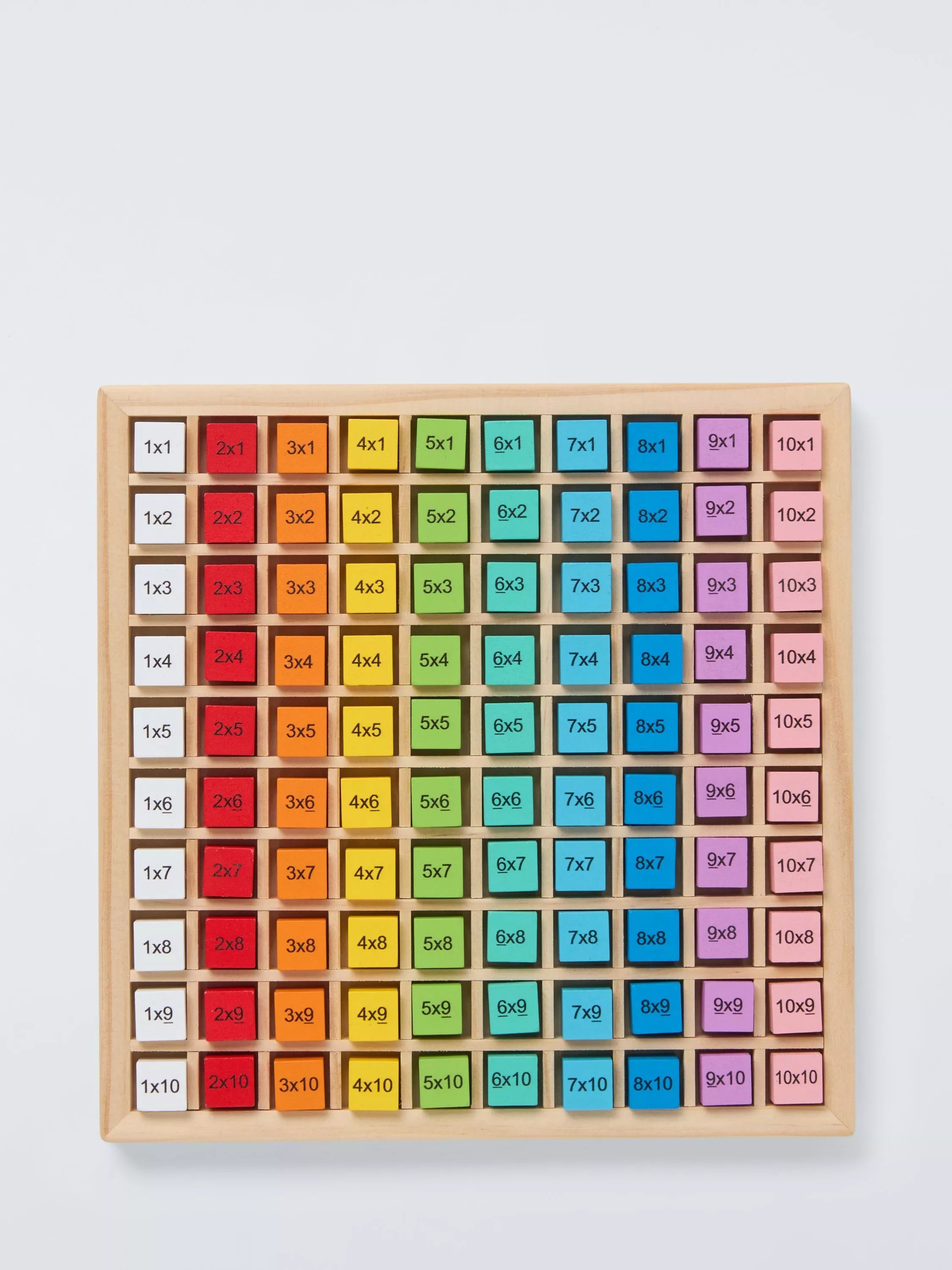 John Lewis wooden multiplication blocks educational toy - British product