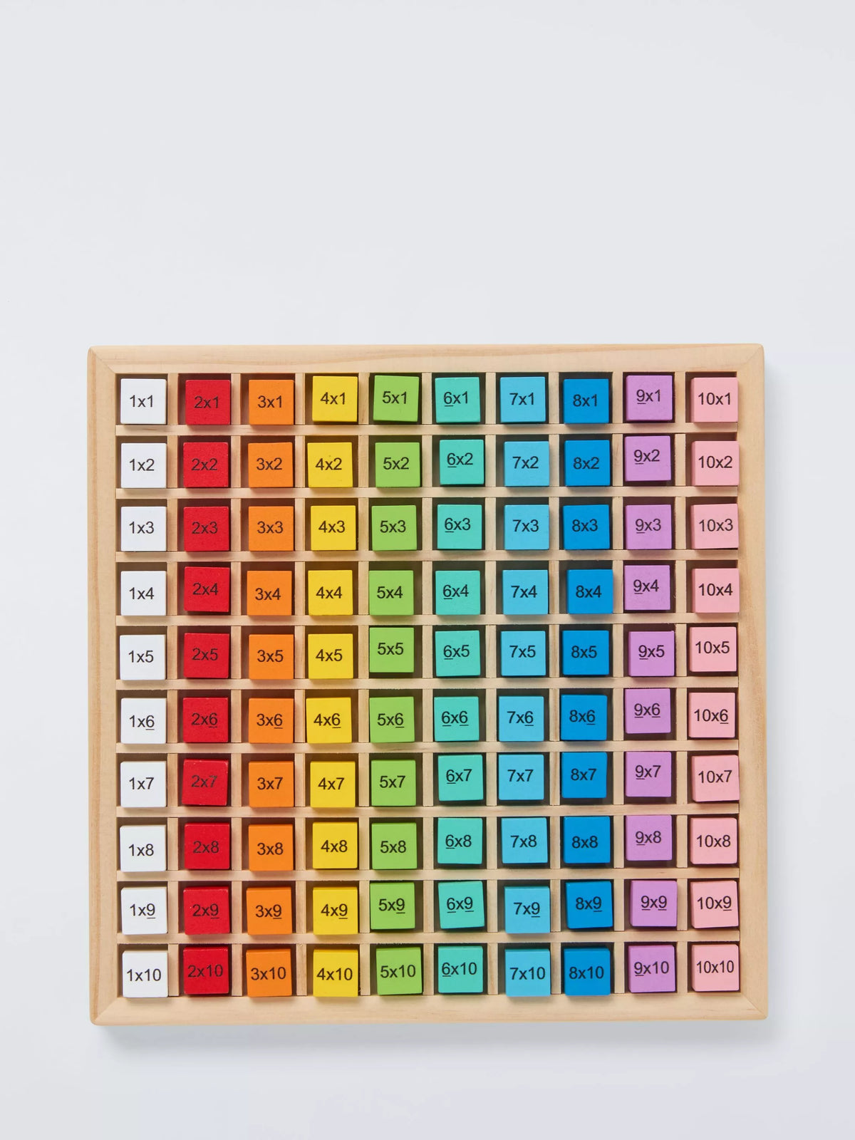 John Lewis wooden multiplication blocks educational toy - British product