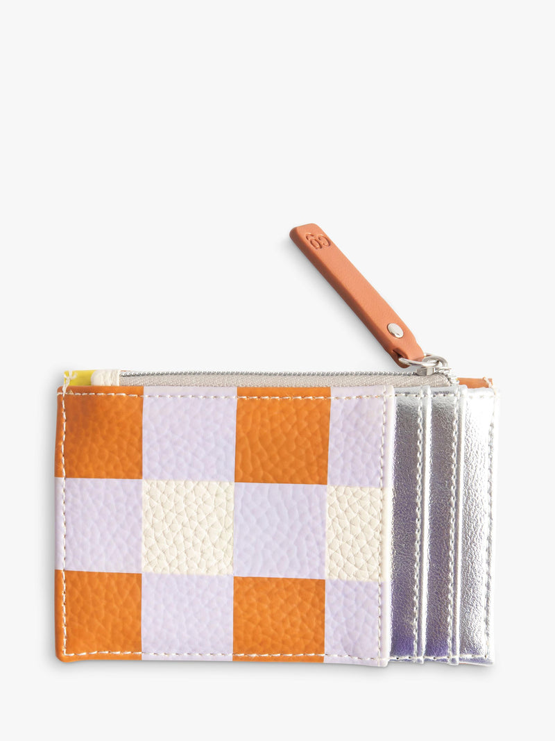 Caroline Gardner multi check coin purse, small card holder - British product