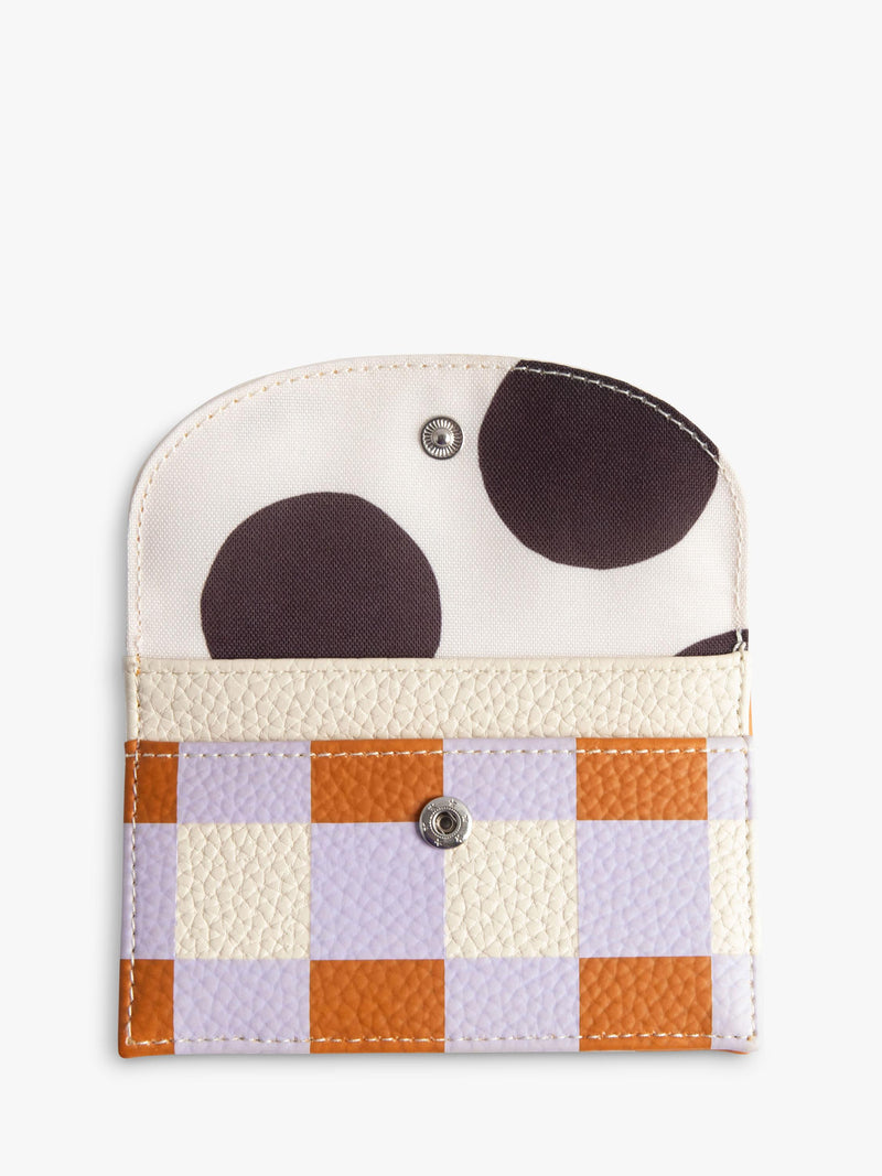 Caroline Gardner multi check coin purse, small card holder - British product