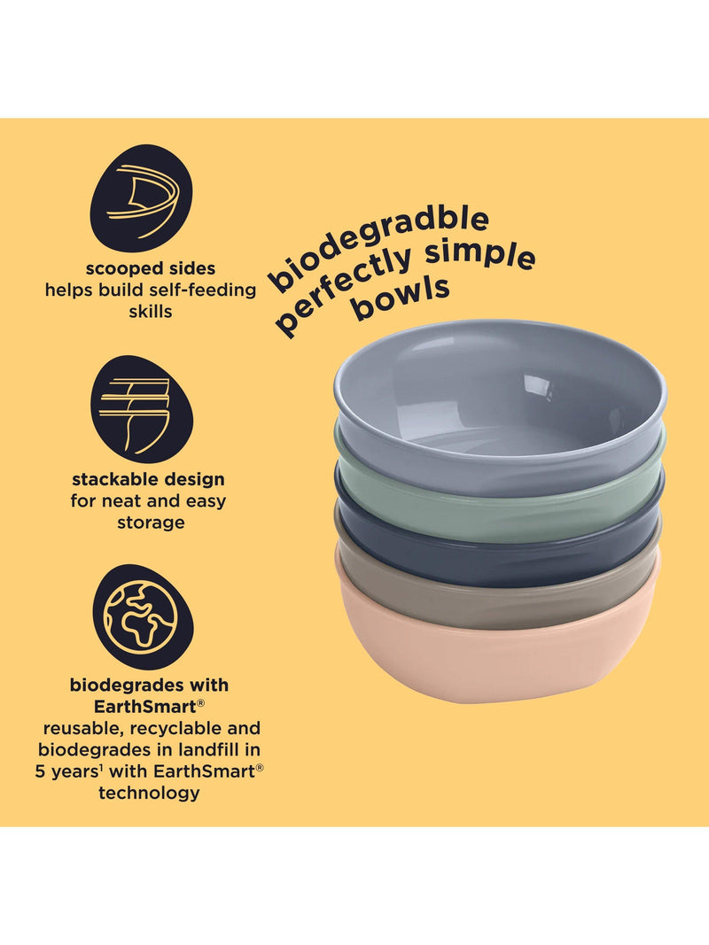 Vital Baby Nourish Perfectly Simple Bowls, Pack of 5, Multi