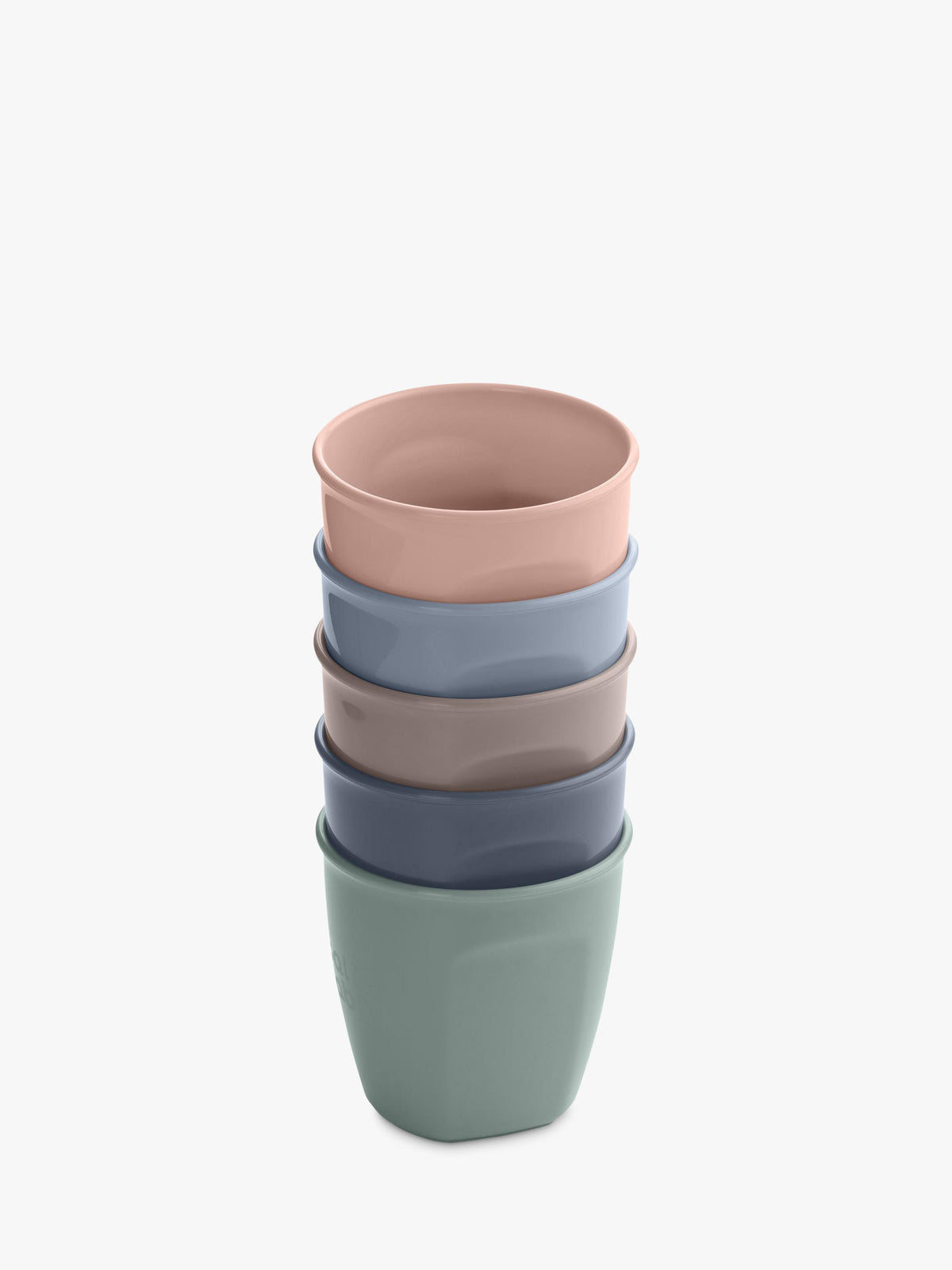 Pack of 5 Durable and Biodegradable Stackable Cups for All Ages