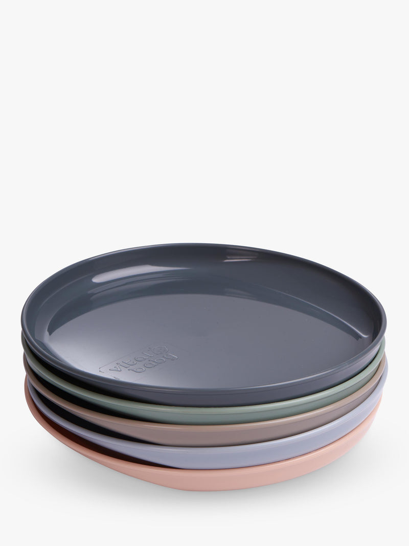 Stackable Toddler Feeding Plates with Scooped Sides Pack of 5