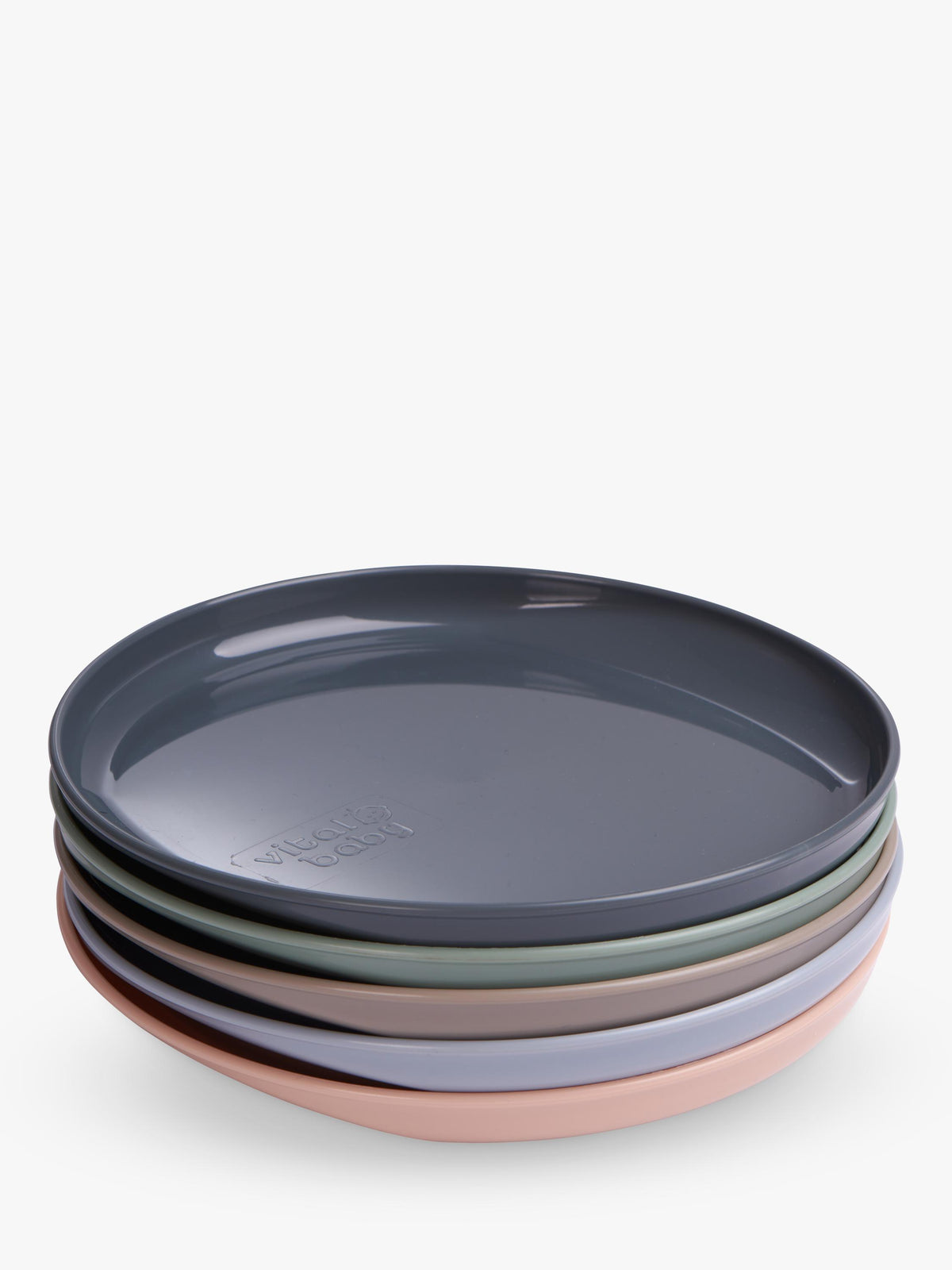 Stackable Toddler Feeding Plates with Scooped Sides Pack of 5