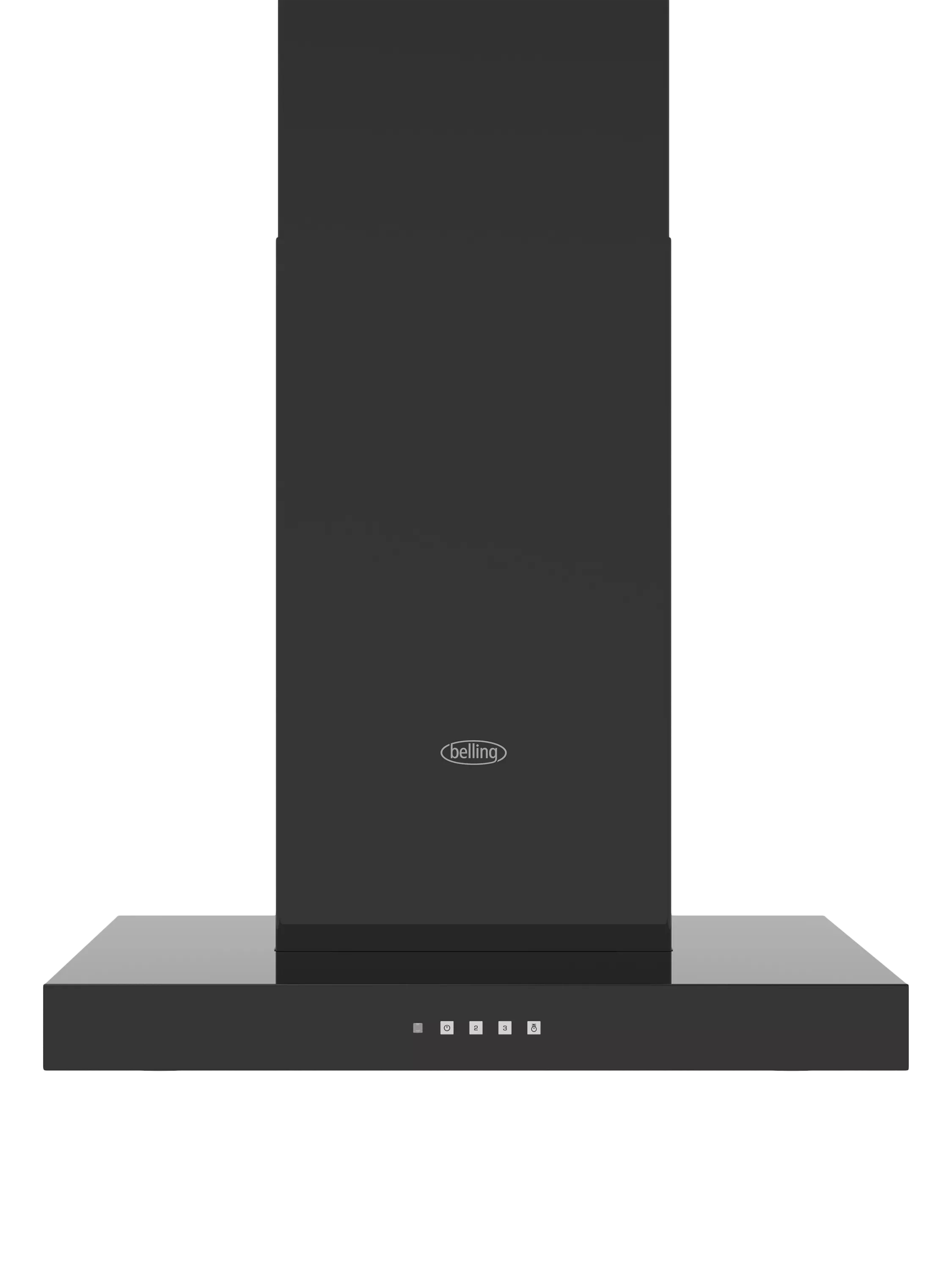 Belling T shaped chimney hood Black 790x598x450mm (British brand)