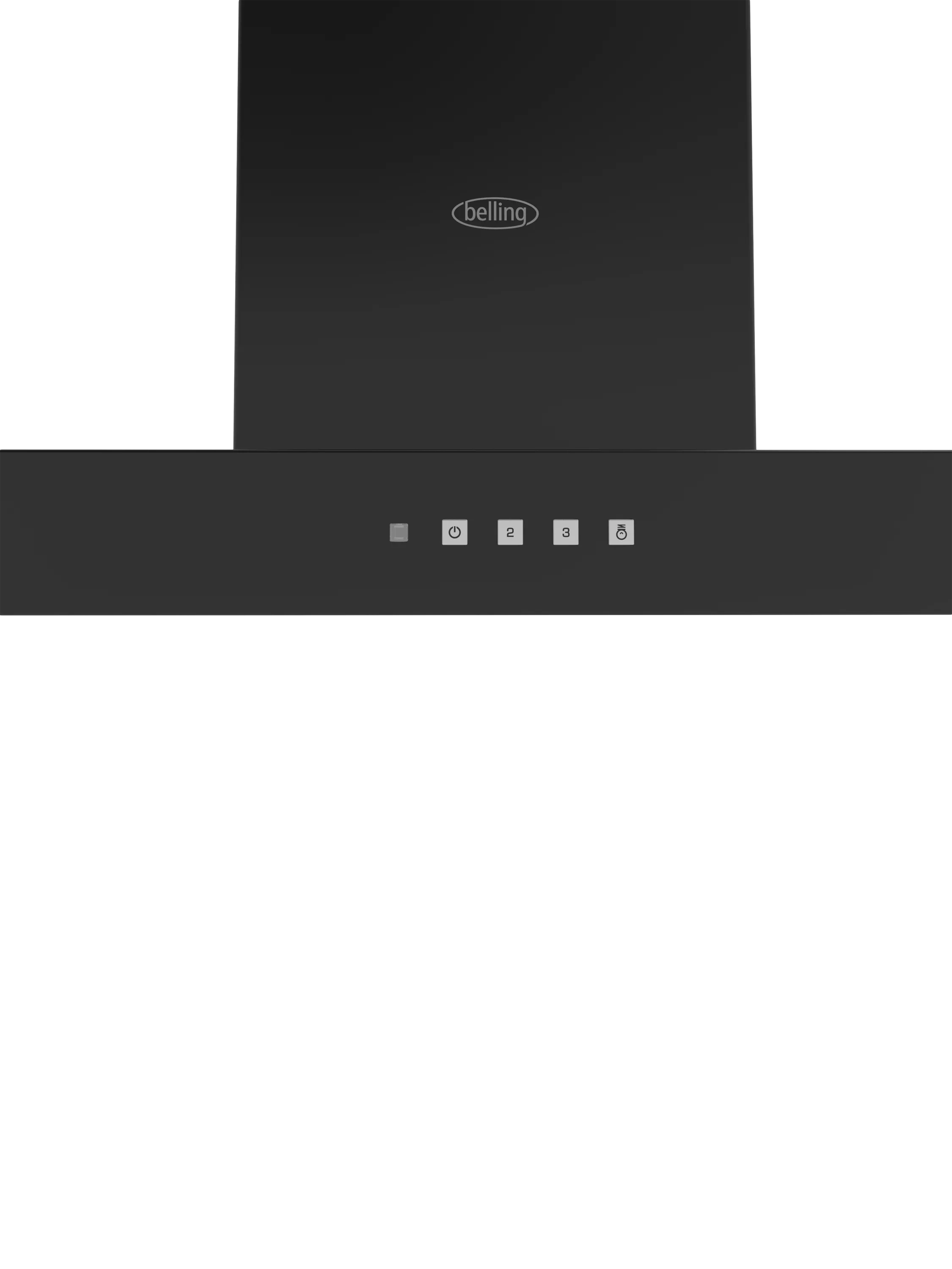 Belling T shaped chimney hood Black 790x598x450mm (British brand)