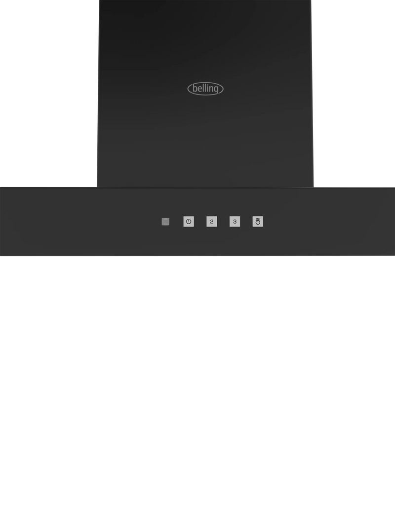 Belling T shaped chimney hood Black 790x598x450mm (British brand)