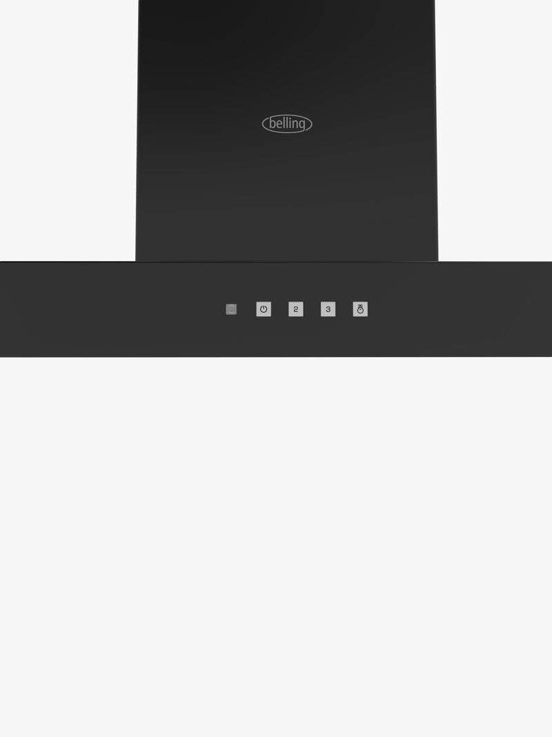 Belling T shaped chimney hood Black 790x598x450mm (British brand)
