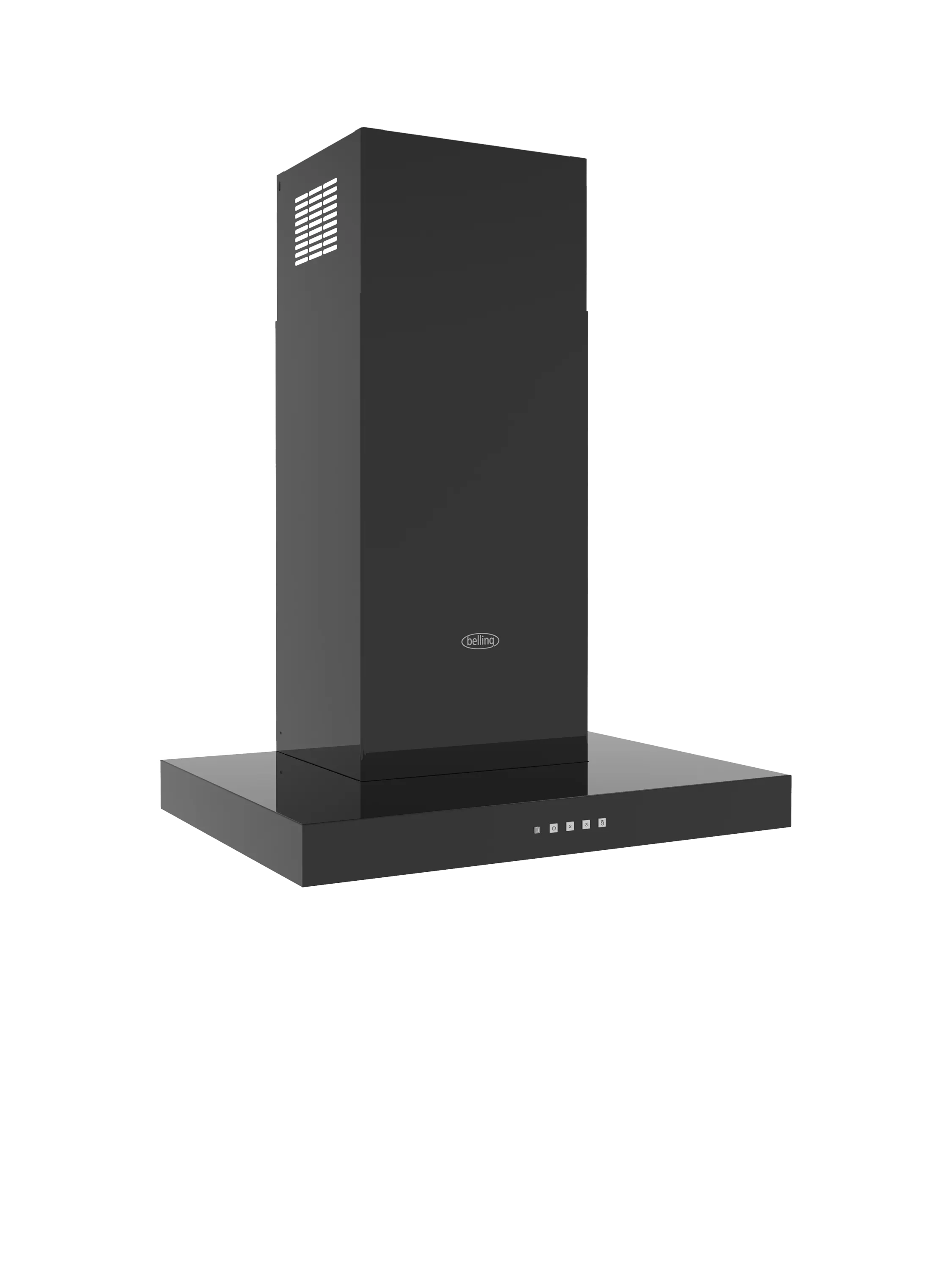 Belling T shaped chimney hood Black 790x598x450mm (British brand)