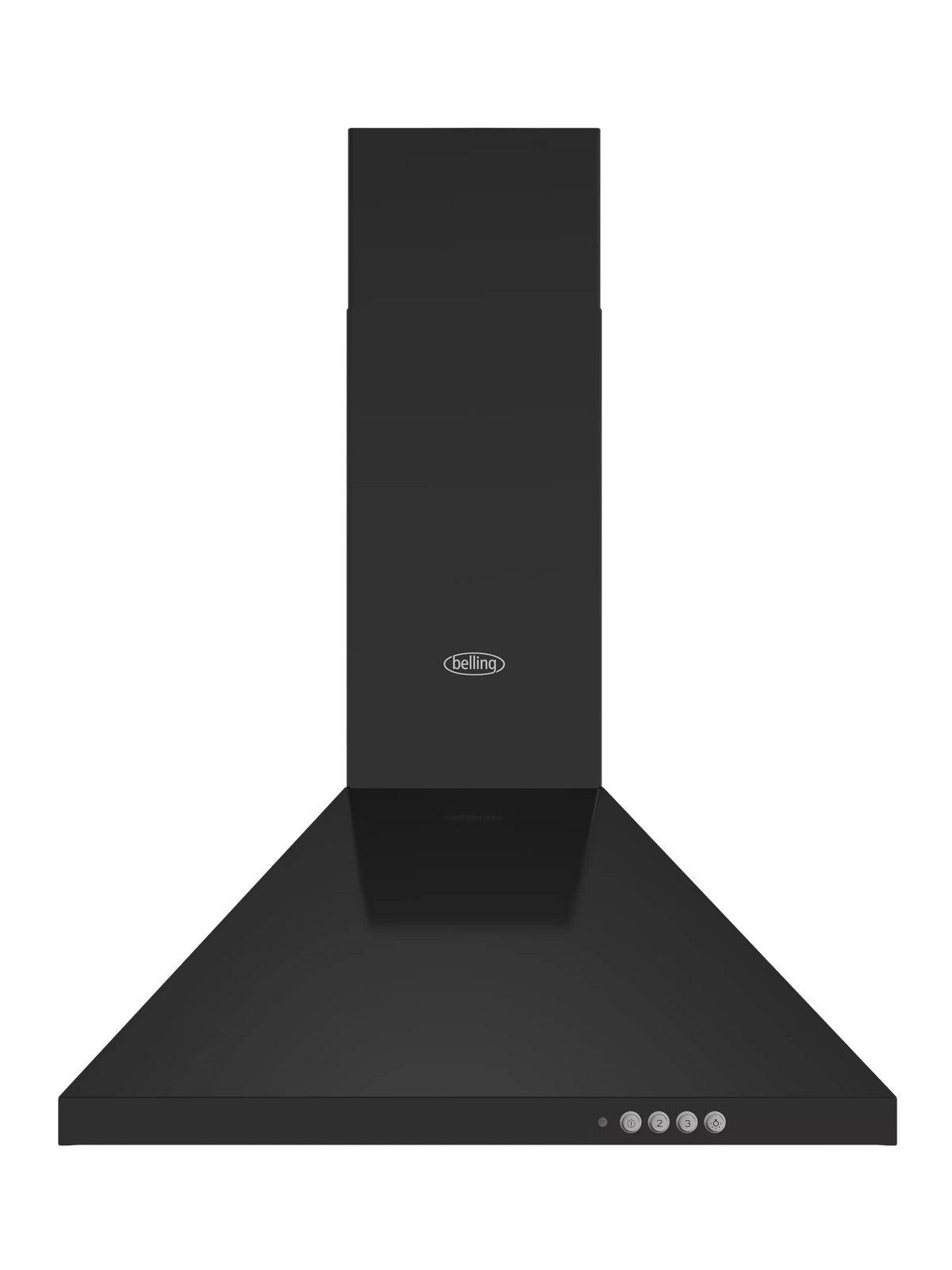 Belling black chimney cooker hood 660mm height - British product