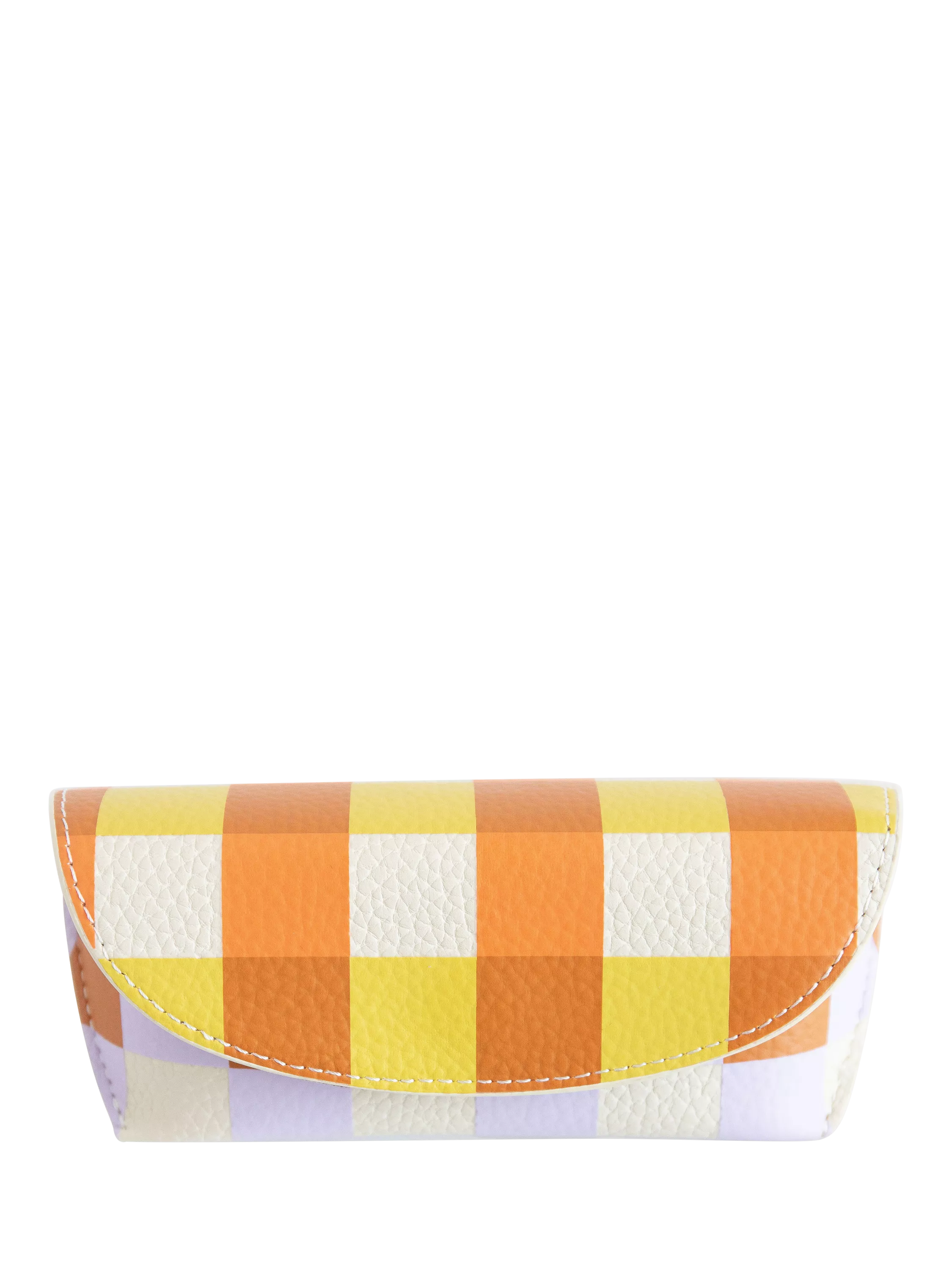 Caroline Gardner multi check glasses case - British product