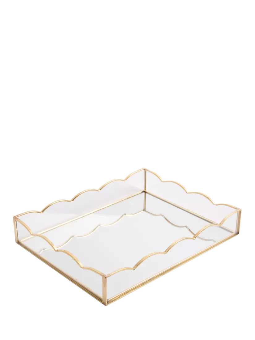 Caroline Gardner glass scallop tray gold - British product