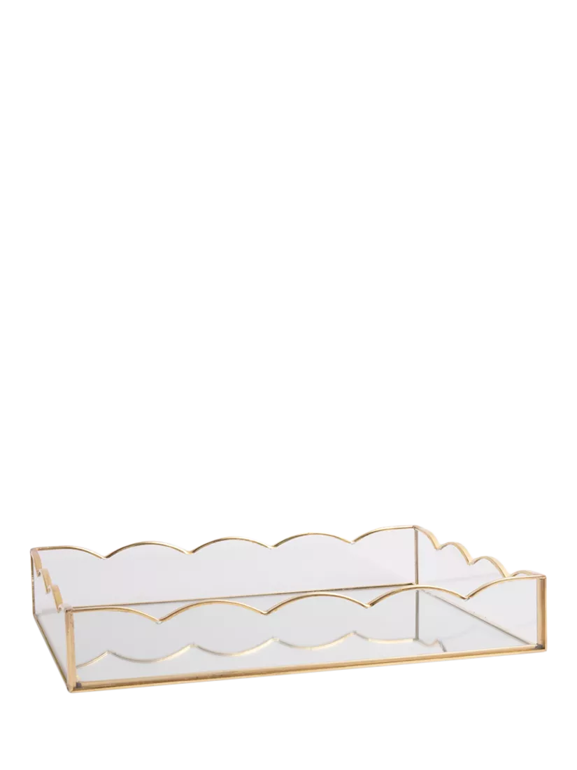 Caroline Gardner glass scallop tray gold - British product