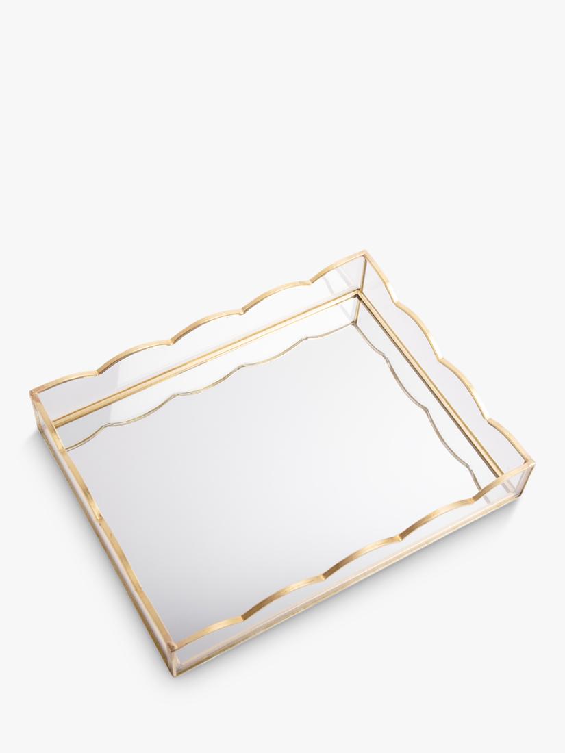Caroline Gardner glass scallop tray gold - British product