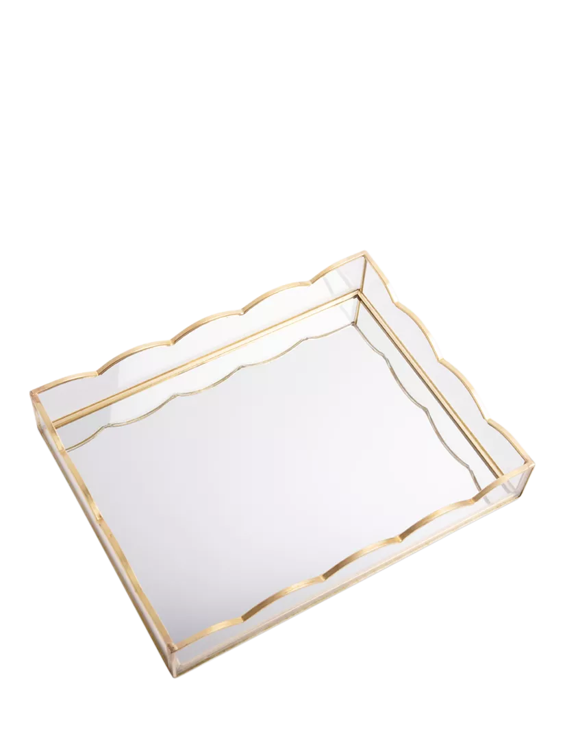 Caroline Gardner glass scallop tray gold - British product